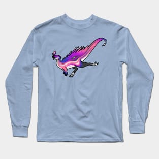 FLUIDadens Prideosaur - Pride Month Gender Fluid Flag Dinosaur Long Sleeve T-Shirt